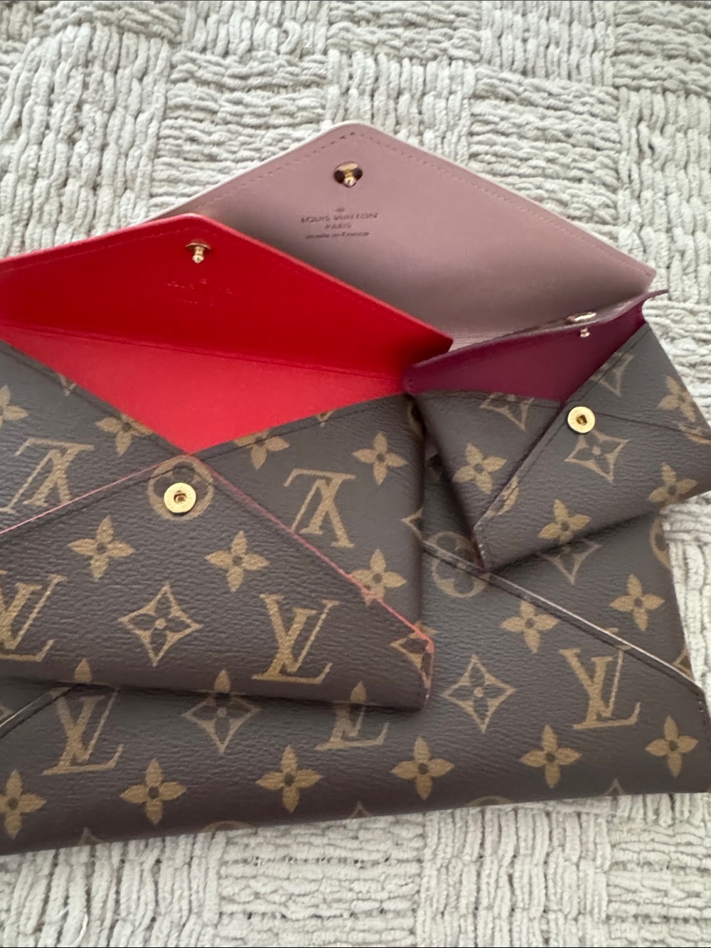 Louis Vuitton Monogram Envelope Pouch Trio in Brown and Gold - Picture 5 of 7